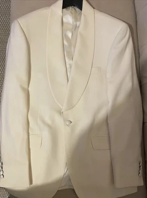 Jos. A. Bank Ivory Classic Dinner Jacket 40R Shawl Collar 100% Wool NWOT - Image 1 of 4