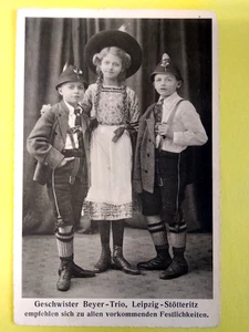 AK Leipzig - Stötteritz, Geschwister Beyer - Trio um 1900/10 - Bild 1 von 2