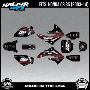 Graphics Kit for Honda CR85 (2003-2014) Rift Series - Red - Picture 1 of 4