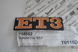 Targhetta scritta "ET3" Nameplate emblem Piaggio Vespa ET3 - Imagen 1 de 2
