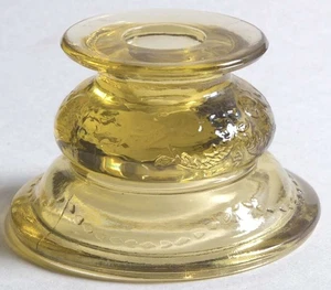 Federal Glass  Madrid Amber Single Light Candlestick Holder 7386753 - Picture 1 of 1