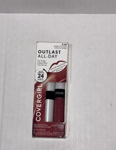 NUEVO Covergirl Outlast Todo el Día Color de Labios y Abrigo Superior (1,9 g) 538 Vino a Cinco - Imagen 1 de 2