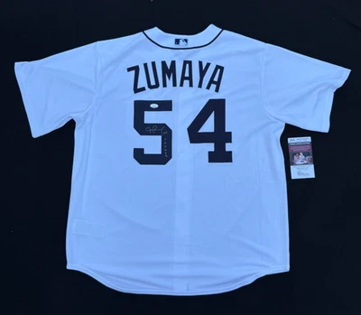 Joel Zumaya Signed & Inscribed Detroit Tigers Nike Jersey Size XL JSA COA - Image 1 of 4