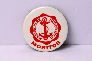 Marine Park Junior High MONITOR Pinback Botón - Brooklyn NY - Imagen 1 de 4