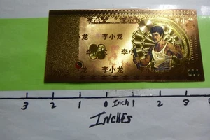 BRUCE LEE 2013 SCHÖNE 100 GOLD BANKNOTE 24KT GOLD HERVORGEHOBEN COOL COA 4LB - Bild 1 von 2