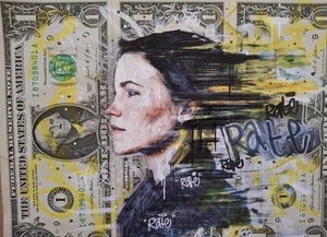 Chris Boyle Money Art Real Dollar. 1/1 PLUS COA. - Picture 1 of 3