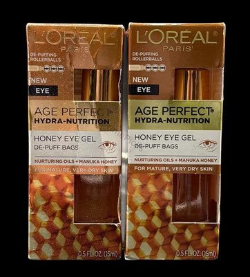 👁️Lot of 2 L'Oreal Age Perfect Honey Eye Gel Hydra-Nutrition Manuka 0.5oz ✨ - Image 1 of 4