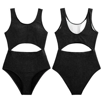 Niños Niñas Unitard Entrenamiento Mamelucos Agua Leotardo Cuello Redondo Mono Moda Foto 1 de 3