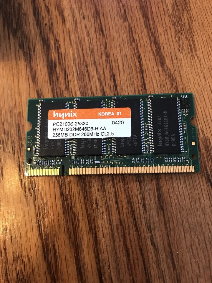 HYNIX 256MB DDR 266MHz LAPTOP RAM MEMORY HYMD232M646D6-H AA Ships N 24h - Image 1 of 2