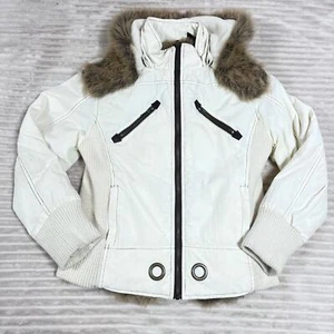 Babydoll Big Girl Kids Full lined Jacket Fake Fur Cream Size 16 - Picture 1 of 11