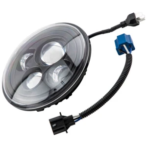 1pcs 7" Round LED Headlight Black High-Low Beam For Jeep Wrangler 1997-2018 - Picture 1 of 12