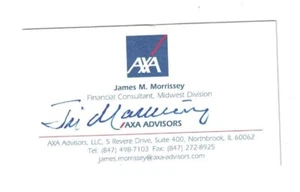 Jim Morrissey Signed Autographed Business Card Chicago Bears Super Bowl Champ - Picture 1 of 1