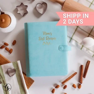 Mom's Best Recipes, Cook Book Blank Write In Family Notebook Cards Gift For Mom - Foto 1 di 22