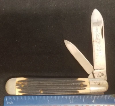 Cuchillo Jack Grande Queen Steel #29, 1972, Manijas Fondo Invierno Imitación " Foto 1 de 4