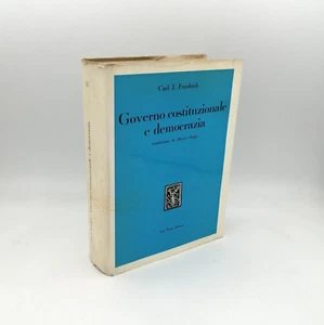 "GOVERNO COSTITUZIONALE e DEMOCRAZIA" Carl J. Friedrich, Neri Pozza SD - Picture 1 of 5