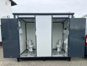 Sanitärcontainer WC Container Toilette Doppelkabine Toilettencontainer NEU - Bild 1 von 14