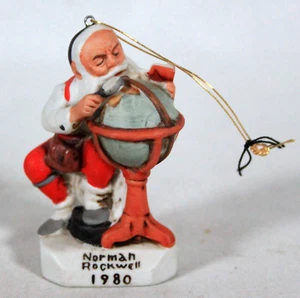 GORHAMS 1980 ANNUAL NORMAN ROCKWELL"SANTA'S GOOD BOYS" ORNAMENT 3" TALL NEW - Picture 1 of 5
