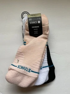 Stance Socks 3 Pack Large Performance Run Mid Cushion New - Picture 1 of 4