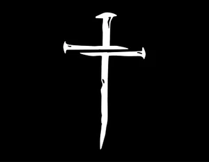 3 NAIL CROSS 3X5 Vinyl Decal / Sticker / Window Sticker Graphic - Picture 1 of 6