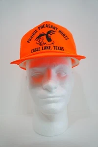 Gorra de camionero Snapback vintage pradera faisán caza Eagle Lake Texas - Imagen 1 de 8