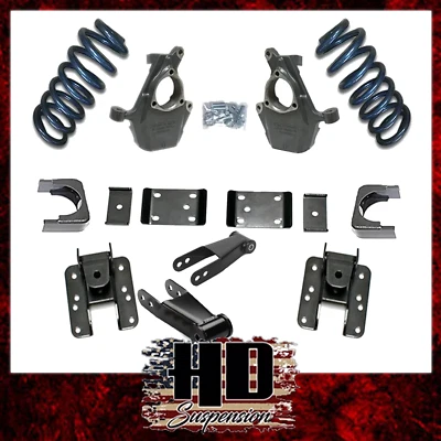 Kit de bobinas flip 2007-2017 Silverado Sierra 1500 4"F 4"R eixo rebaixamento de queda - Imagem 1 de 4