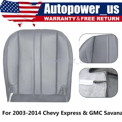 Cubierta de asiento inferior gris para conductor furgoneta de trabajo Chevy Express GMC Savana 1500 03-14 Foto 1 de 4
