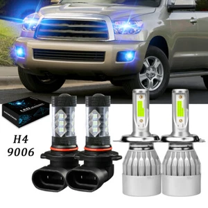 For Toyota Sequoia 2001-2007 4pcs 8000K  LED Headlight Hi/Low Fog Light Bulb - Picture 1 of 10