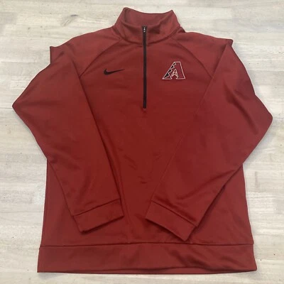 Arizona Diamondbacks Nike Pullover 1/4 Zip Sweater Mens Medium Sedona Red - Image 1 of 4