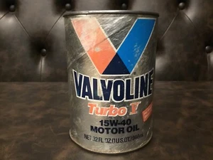 VALVOLINE - TURBO V MOTOR OIL- EMPTY CAN -1QT - Picture 1 of 6