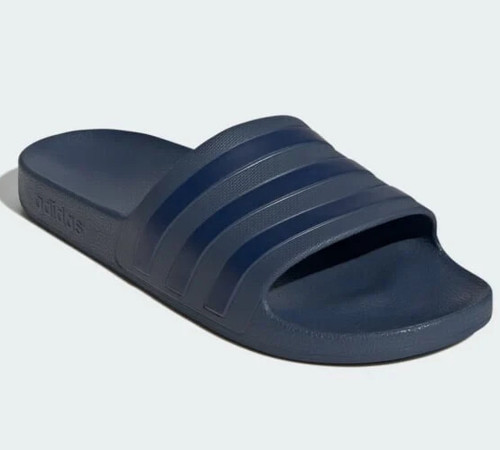 NUOVE adidas Adilette Aqua Slides taglia USA 9 10 11 inchiostro preloved blu scuro