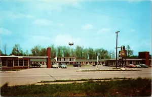 7 Gables Motel Restaurante Burnside Kentucky KY Postal Exterior Coches Antiguos Letrero - Imagen 1 de 2