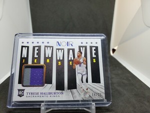 Tyrese Haliburton 2020-21 Panini Noir New Wave Jersey #/25 Kings