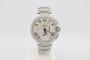 NUEVO RELOJ CARTIER BALLON BLEU CRONÓGRAFO ACERO 44MM DIAMANTE INCRUSTADO W6920076 - Imagen 1 de 12