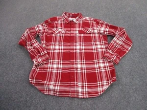 Alabama Crimson Tide Shirt Adult L Red Plaid Flannel Columbia Football Mens - Picture 1 of 10
