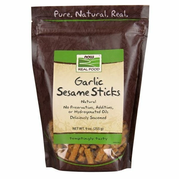Palitos de sésamo ajo 9 oz de Now Foods Foto 1 de 1