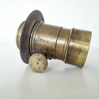 Lerebours Secretan early petzval pre-1850 large format  4x5 5x7 half wet plate - Photo 1/4