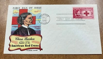 967 Fluegel Multi-color cachet Clara Barton, Red Cross FDC 1948 - Image 1 of 4