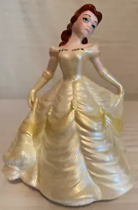 Disney’s Beauty & The Beast Belle Schmid Ceramic Dancing Music Box VTG WORKS!! - Picture 1 of 6
