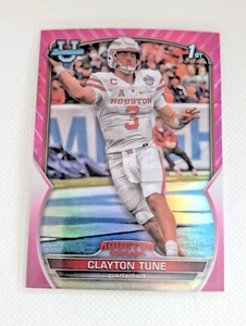 Clayton Tune Pink Refractor 2022 Bowman University Chrome 1st #98 - Picture 1 of 2