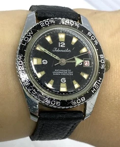 Reloj de pulsera vintage Tidemaster Le Jour Time Co 8800 para reparación de piezas - Imagen 1 de 12