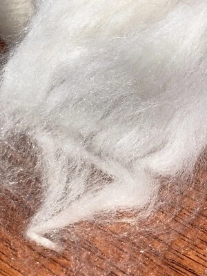 Organic POLWARTH MULBERRY SILK Top 8oz. Roving-Spin-Felt-Dye-Craft-Weave-Crochet - Image 1 of 4