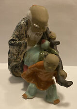 Collectable Hand Painted Chinese God Of ?Longevity Or Health? Pottery Statue