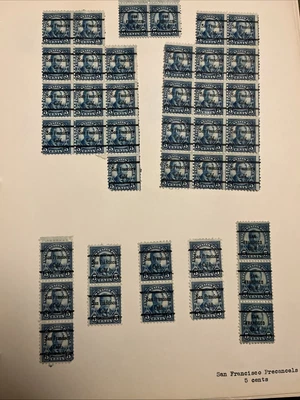 US Stamp ,Sc#557 (blocks And Strips) San Francisco Pre Cancels RARE!!! Nice!!! - Image 1 of 3