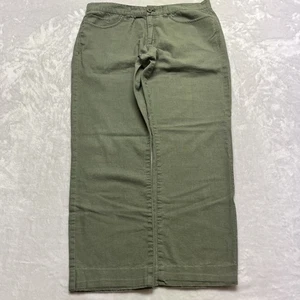 Saks Fifth Avenue Hose Damen Moos Leinenmischung 5 Pocket Qualität leicht 34W - Bild 1 von 10