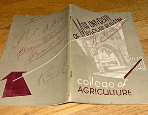 1948 THE UNIVERSITY OF MISSOURI BULLETIN - College of Agriculture - Imagen 1 de 14