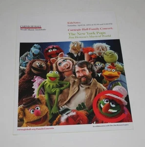 JIM HENSON'S MUSICAL WORLD Carnegie Hall Program Muppets Fraggles Sesame Street - Picture 1 of 4