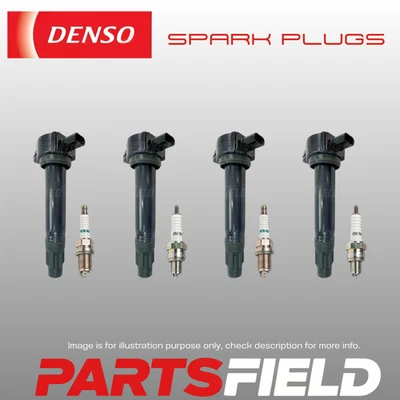 Full Set Ignition Coil&Denso Spark Plug For 2.4L 4cyl Chrysler Sebring 01-10 JR - image 1 of 4
