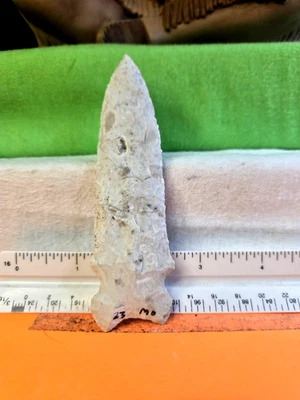 Auténtico punto de cueva Graham hecho de chert fosilizado de Miller co Mo. Foto 1 de 4