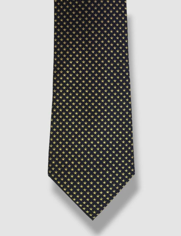 Corbata Tommy Hilfiger para hombre azul marino dorado estampado de estrellas talla 59 x 3,25 Foto 1 de 1