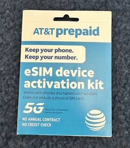 eSIM AT&T, e SIM, ESIM SIM uniquement - plan NON inclus - livraison de messages eBay - Photo 1 sur 2
